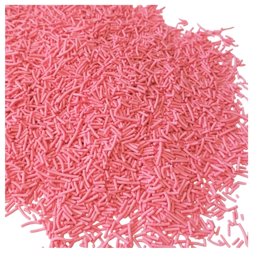 Posypka cukrowa na tort pałeczki różowe ozdoby na tort lody babeczki 1kg