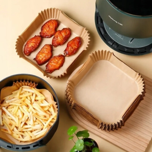 Papier do pieczenia 100 sztuk papierowe wkładki do frytkownicy powietrznej air fryer