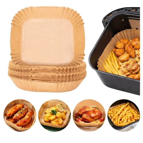 Papier do pieczenia 100 sztuk papierowe wkładki do frytkownicy powietrznej air fryer