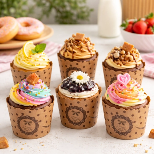 Papilotki do muffinek papierowe foremki kubeczki do pieczenia na babeczki 6 sztuk