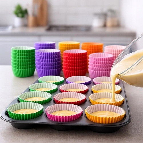 Papilotki do muffinek papierowe foremki babeczki dekoracje 200 szt kolorowe