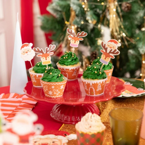 Papilotki do muffinek babeczki osłonki świąteczne Boże Narodzenie 12szt