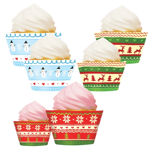 Papilotki do muffinek foremki babeczki osłonki świąteczne Boże Narodzenie 12szt