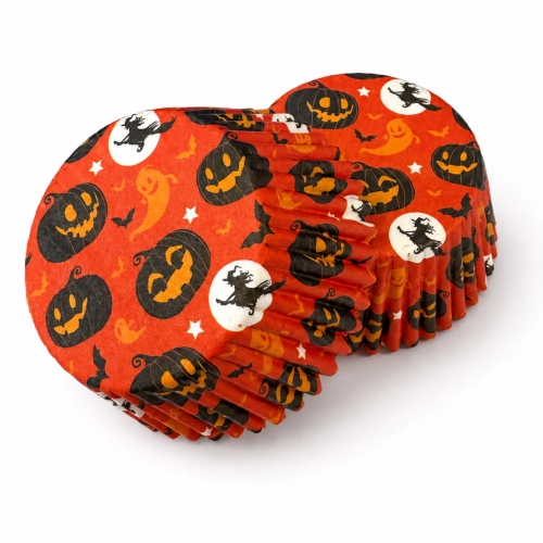 Papilotki do muffinek 50 sztuk foremki na babeczki halloween straszne dynie