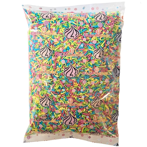 Posypka ozdoby na tort pałeczki kolorowe dekoracje urodzinowe mix 500g