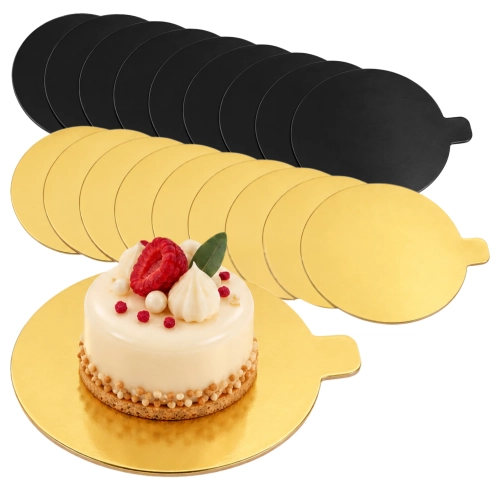 Podkład pod tort złoty okrągły monoporcje podkładka bankietówka 12 cm 20 sztuk