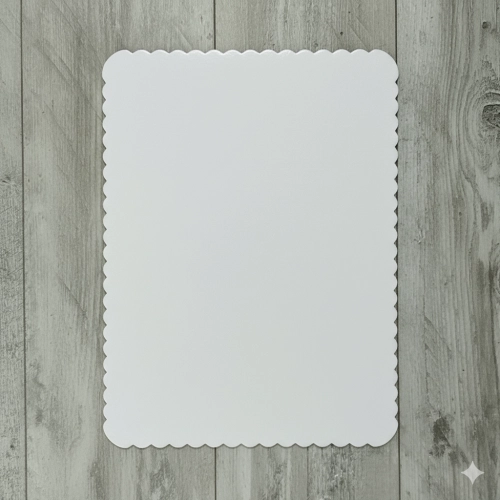 Podkład pod tort 40x60 cm złoto biały prostokątny gładki podkładka pod ciasto