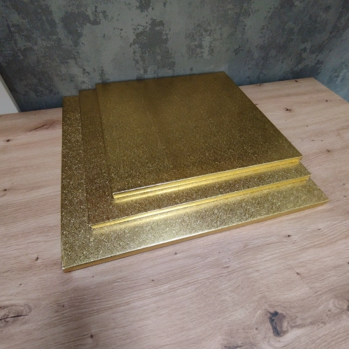 Podkład pod tort 36x36cm gruby złoty podkładka pod tort trwały sztywny kwadratowy