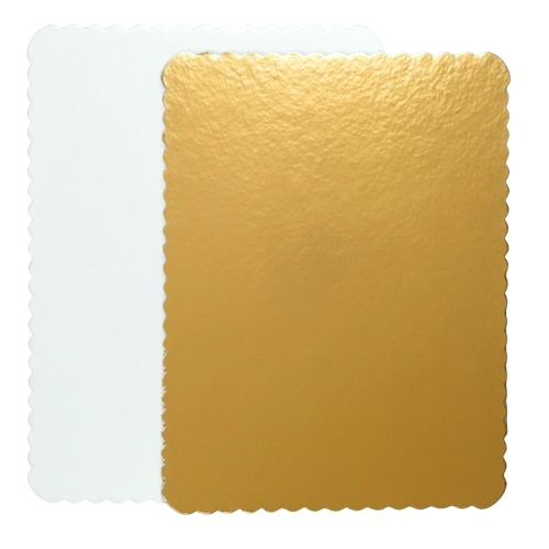 Podkład pod tort 35x46 cm złoty prostokątny gładki podkładka pod ciasto