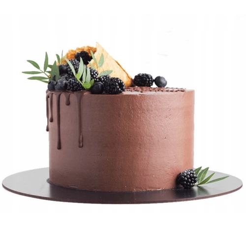 Podkład pod tort okrągły 32cm dekoracje urodzinowe czarny biały ozdoba 2 sztuki