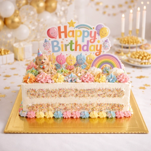 Podklad pod tort prostokątny 30x40 złoty fala podkładka na ciasto