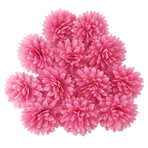 Kwiaty na tort 12 sztuk kwiat jadalny waflowy stokrotka różowa dekoracje urodzinowe