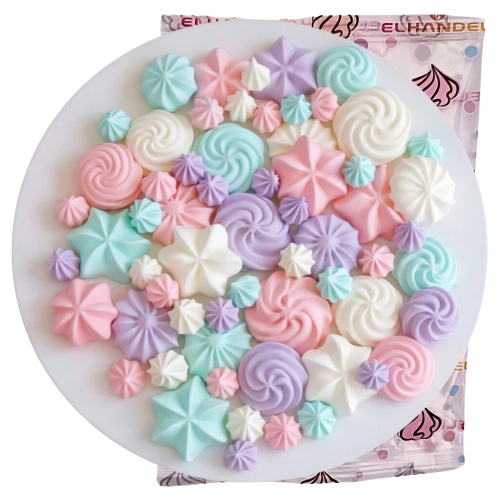 Posypka ozdoby na tort bezy dekoracje urodzinowe kolorowe beziki perełki 100g