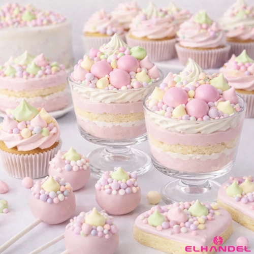 Posypka cukrowa na tort beziki kolorowe kule czekoladowe 45g dekoracje urodzinowe