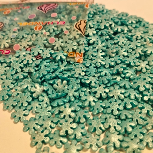 Posypka cukrowa na tort niebieskie śnieżynki święta Boże Narodzenie 50g