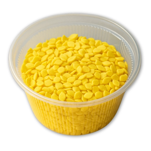 Posypka cukrowa na tort żółta konfetti 100g