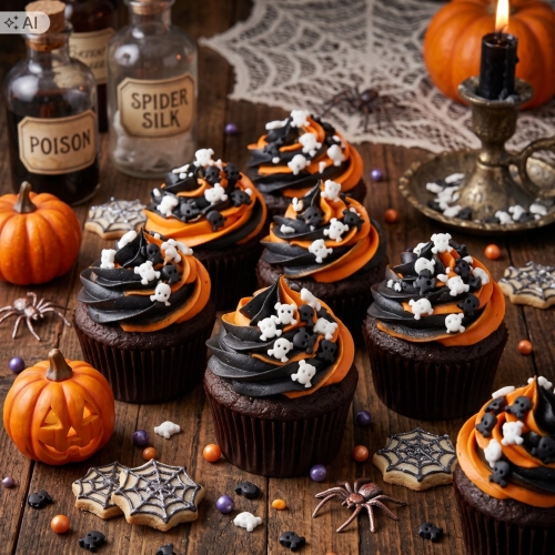 Posypka na tort 100g czaszka biała czarna halloween dekoracje cukrowe na babeczki czaszki