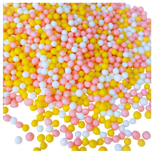 Posypka ozdoby na tort chrupki ryżowe perełki dekoracje urodzinowe mix 50g