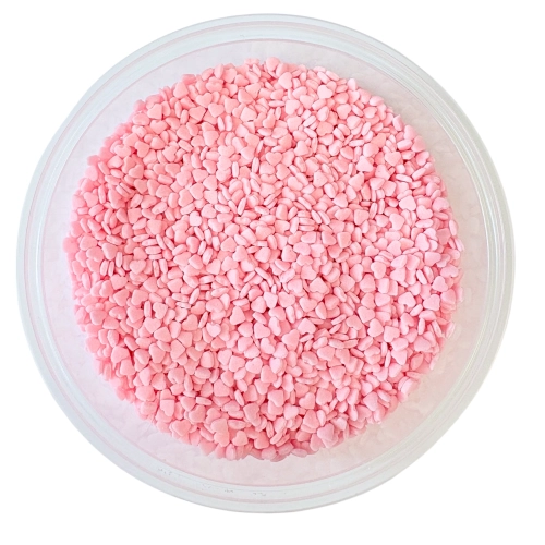 Posypka cukrowa na tort serce serduszka na walentynki różowe 3mm 50g