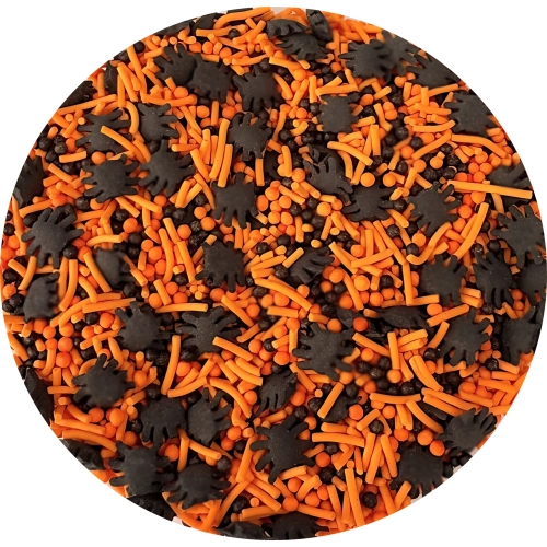 Posypka na tort pająki halloween dekoracje cukrowe na babeczki 50g
