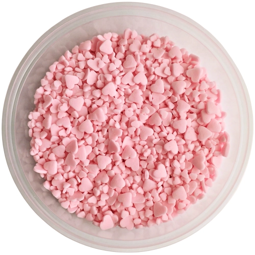 Posypka cukrowa na tort serce serduszka na walentynki różowe mix 50g