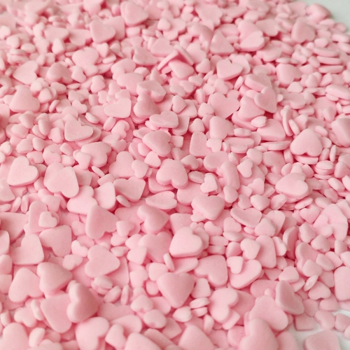 Posypka cukrowa na tort serce serduszka na walentynki różowe mix 50g