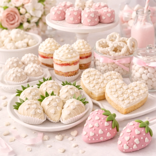 Posypka cukrowa na tort serce serduszka na walentynki białe 50g