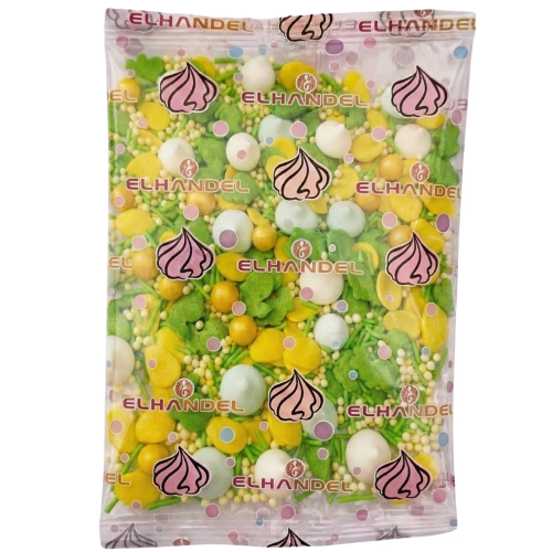 Posypka na tort 50g jajeczka cukrowe królik perełki beziki mix dekoracje świąteczne Wielkanoc