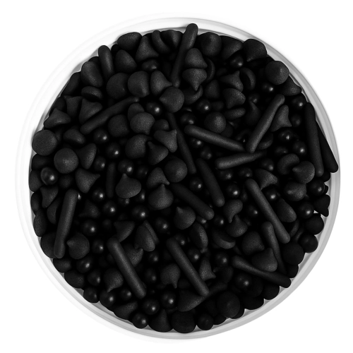 Posypka cukrowa na tort halloween beziki czarne makaroniki perełki 50g