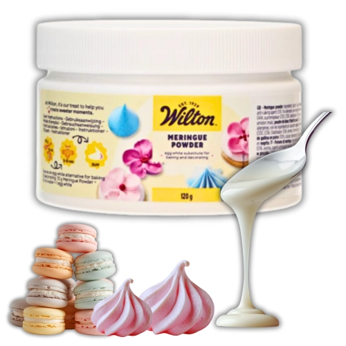 Proszek bezowy zamiennik białka jaja kurzego do bez lukru makaroników 120g