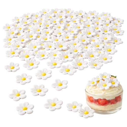 Kwiaty na tort 100 sztuk kwiat cukrowy biały dekoracje urodzinowe komunia wesele