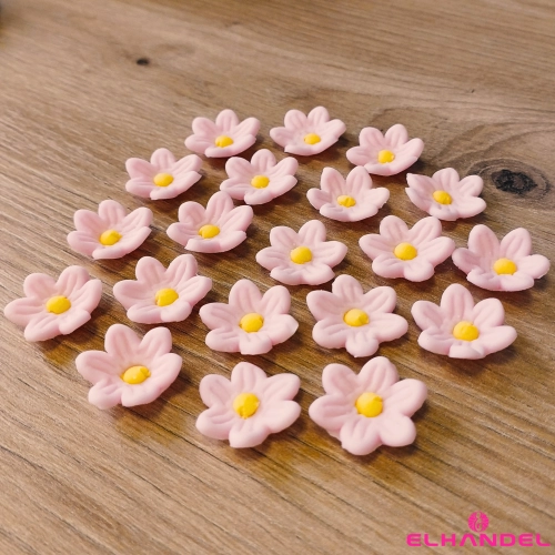 Kwiaty na tort 100 sztuk kwiat cukrowy różowy dekoracje urodzinowe komunia wesele