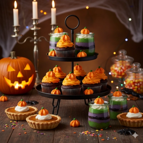 Posypka cukrowa na tort halloween dynia pomarańczowe beziki na babeczki 10 sztuk