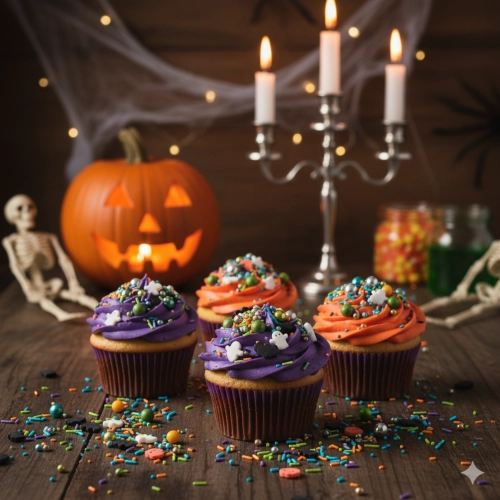 Posypka cukrowa na tort halloween dynia nietoperz duch mix na babeczki 55g