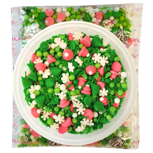 Posypka cukrowa na tort choinka płatki śniegu mix święta Boże Narodzenie 50g