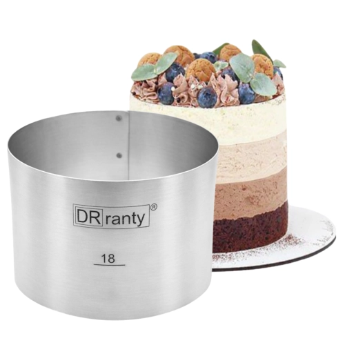 Opaska rant stały obręcz do tortu ciasta forma średnica 18cm wysokość 12cm Dorosiowe Ranty