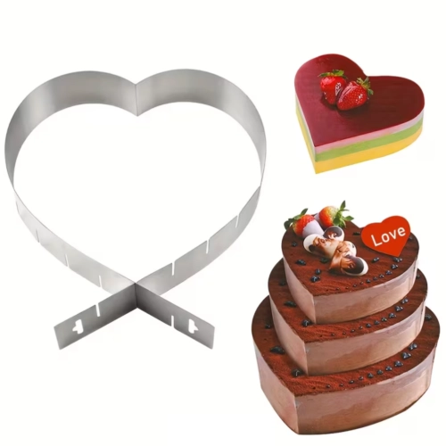 Rant do tortu forma serce regulowana opaska cukiernicza serduszko walentynki