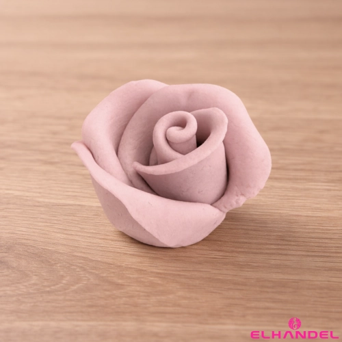 Kwiaty na tort róża cukrowa 1 sztuka kwiat pudrowy róż dekoracje urodzinowe wesele