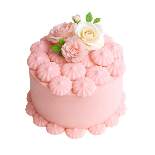 Posypka na tort bezy cukrowe różowe beziki ozdoby dekoracje urodzinowe 100g