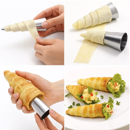 Foremki do rurek duże rurki do kremu 14 cm forma do pieczenia ciastek 3 sztuki
