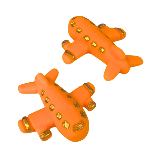 Figurka cukrowa na tort samoloty na roczek baby shower urodziny pomarańczowy 2 szt