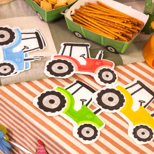 Serwetki papierowe 12 sztuk farma traktor dekoracje urodzinowe ozdoby na stół