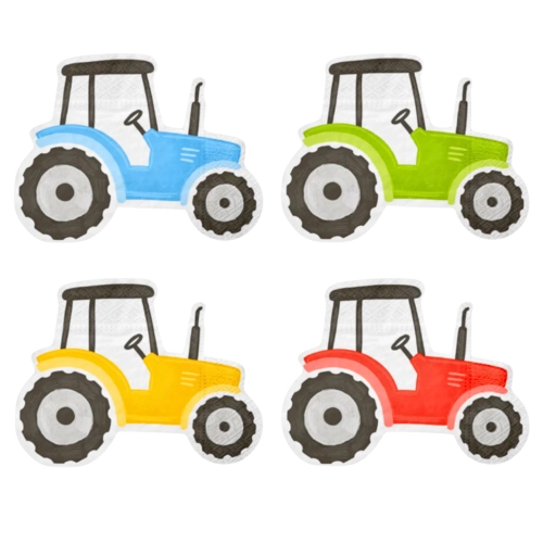 Serwetki papierowe 12 sztuk farma traktor dekoracje urodzinowe ozdoby na stół