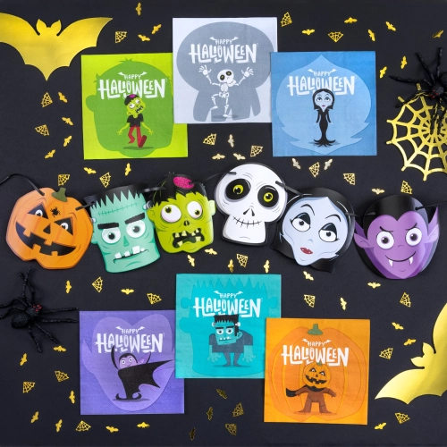 Serwetki jednorazowe na halloween Monsters Potwory 12 szt