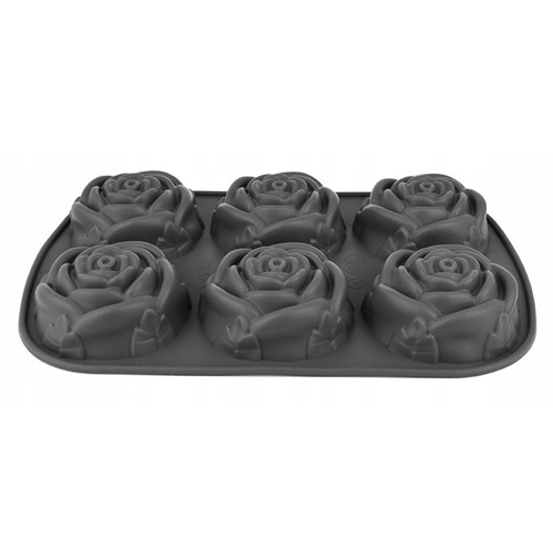 Forma silikonowa do deserów foremka do babeczek muffinek wzór róże 6 szt