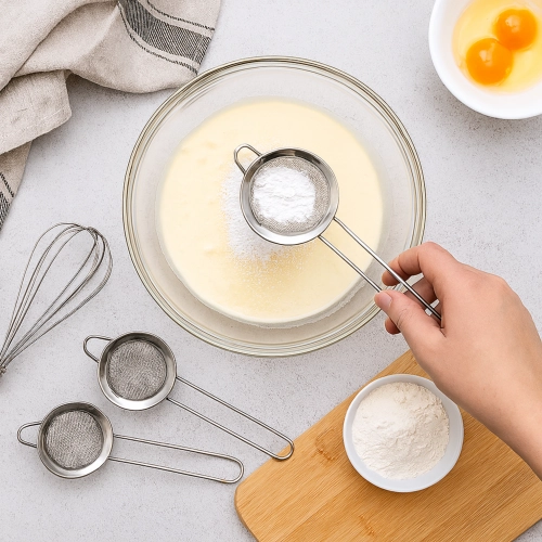 Sitko kuchenne cedzak durszlak sitka do cukru pudru mąki ziół przecierania