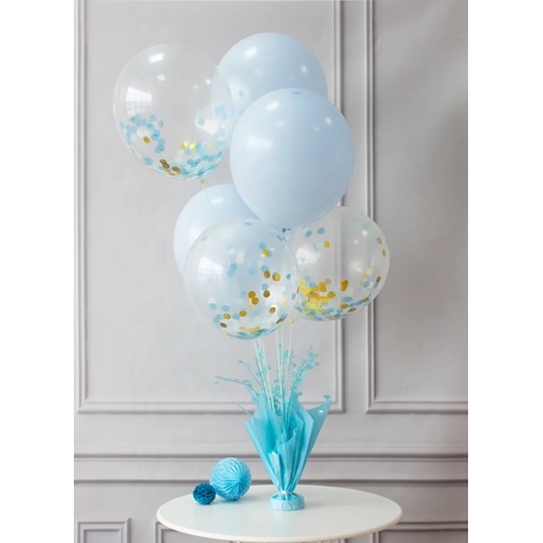 Stojak ciężarek na balony z patykami niebieski