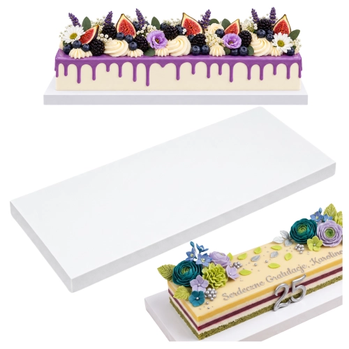 Podkład pod tort long cake 60x30cm styrodur biały gruby urodziny wesele