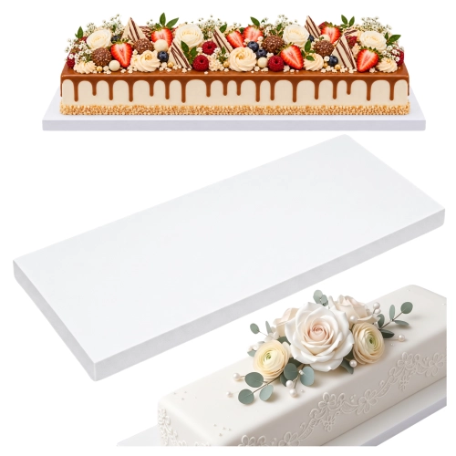 Podkład pod tort long cake 100x30cm styrodur biały gruby urodziny wesele