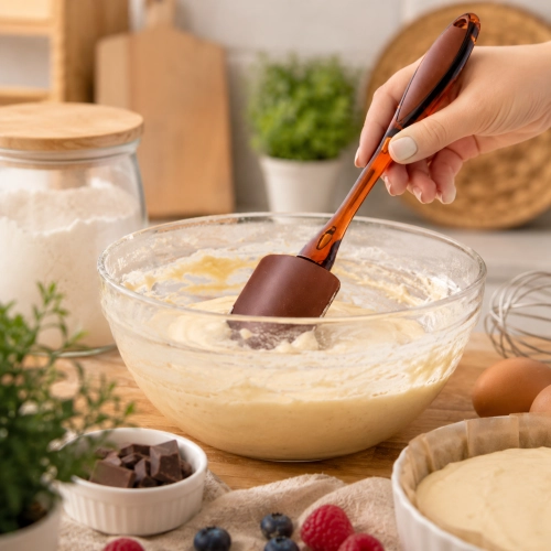 Łopatka silikonowa szpatułka łyżka kuchenna do mieszania kremu ciasta długa